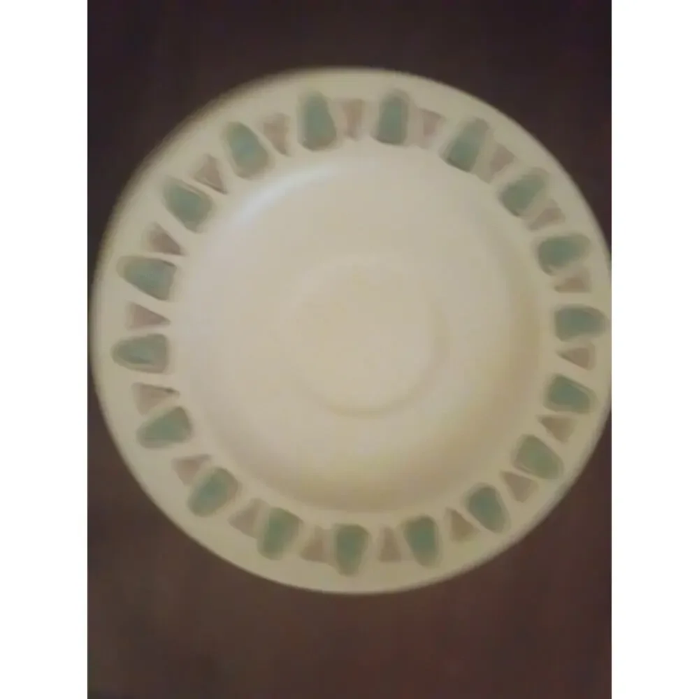 Metlox NAVAJO Poppytrail Cup & Saucer Mid-Century Atomic California Art Pottery